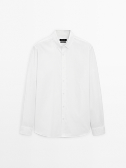 Massimo Dutti Рубашка Оксфорд классического кроя, белый