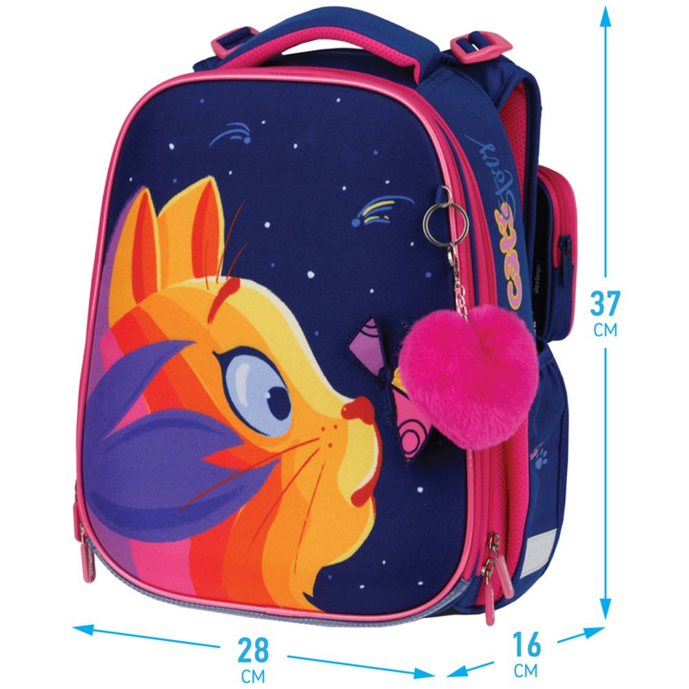 Ранец Berlingo Expert Surprised cat 37х28х16см, 2 отд., с анатомической спинкой