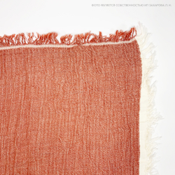 Плед муслиновый 240х260, Однотонный, Терракотовый