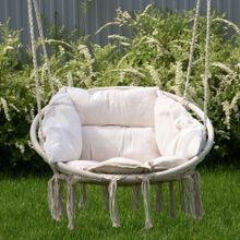 Качели плетеные с подушкой для дома и дачи Romana