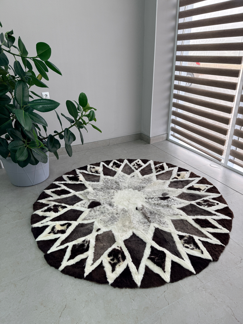 Ковер шкура натуральная овчина меховой