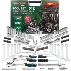 Набор инструментов 216пр. 1/4'', 3/8'', 1/2''(6гр.) RockFORCE LIGHT RF LIGHT-38841