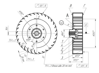 Рабочее колесо вентилятора дутьевого ВД-3.5М