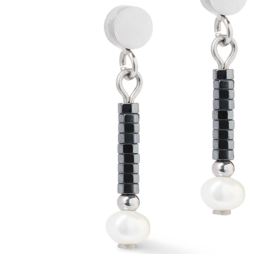 Серьги Coeur de Lion Anthracite-Silver 1138/21-1224