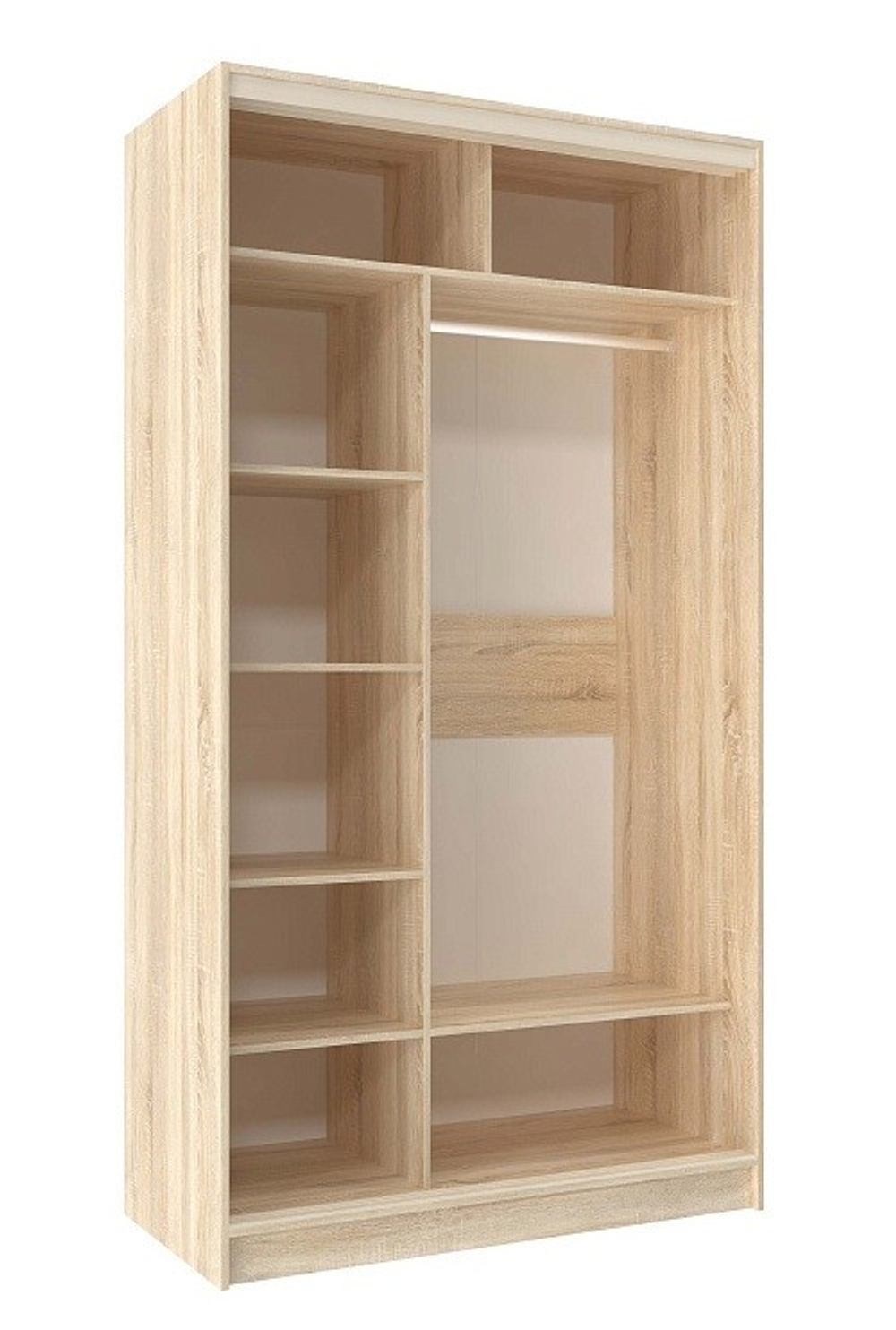 Шкаф-купе двухдверный с зеркалом 1200 Домашний Дуб сонома