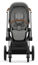 Коляска 3 в 1 Cybex Priam IV Chrome Brown complete и автокресло Aton S2 i-Size Lava Grey Mirage Grey