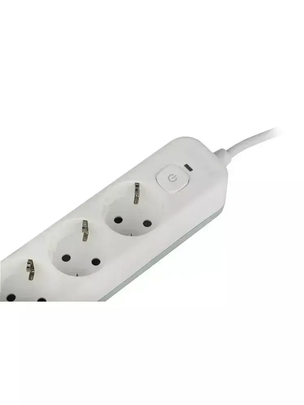 Сетевой фильтр Intro SFE415-2xUSBAC-W с базовой защитой с заземлением с выключателем 4 розетки+USB-A+Type C 3,1A 1,5м 10А / удлинитель сетевой 1,5м