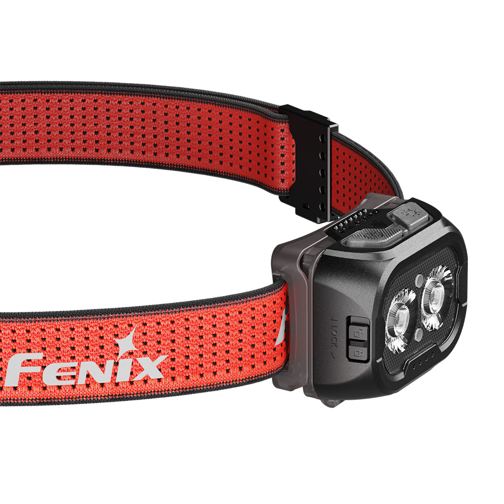 Фонарь Fenix налобный HL18R-T V2.0, черный с красным ремешком