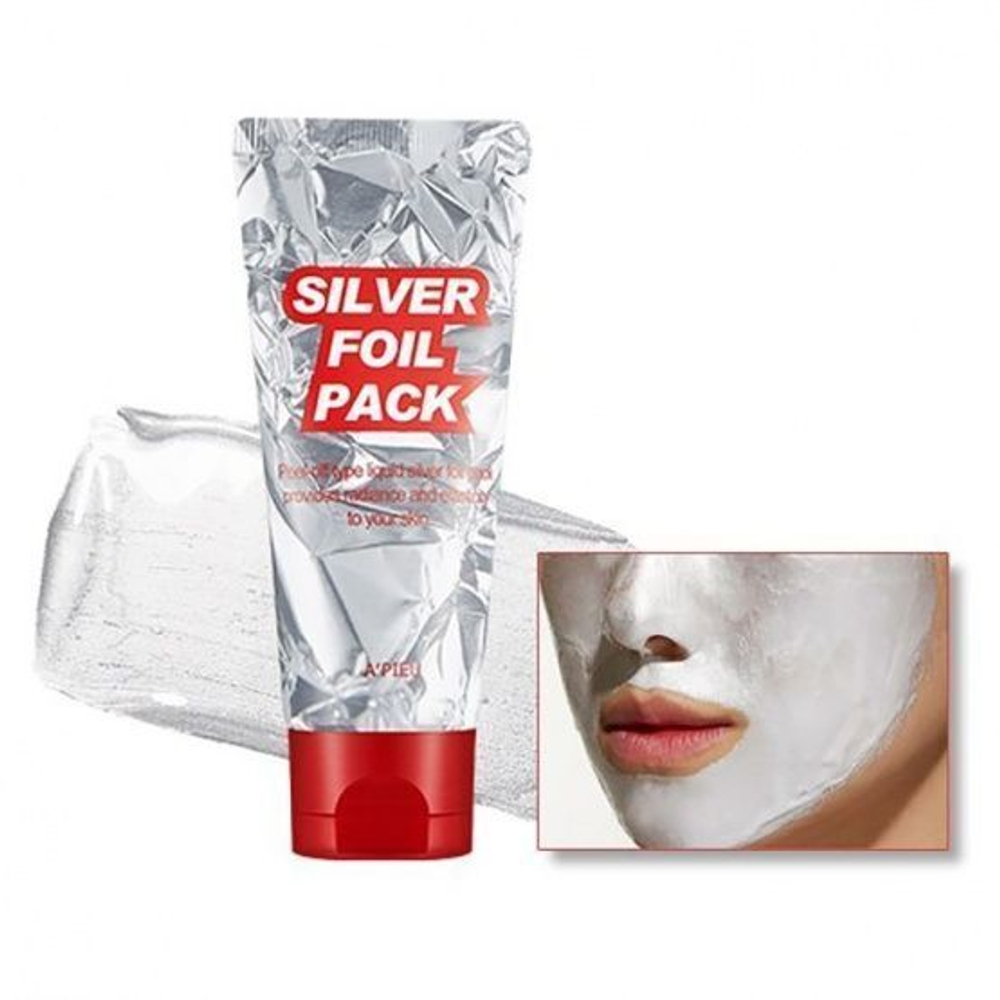 APIEU Маска-пленка для лица с серебром SILVER FOIL PACK, 60 мл.