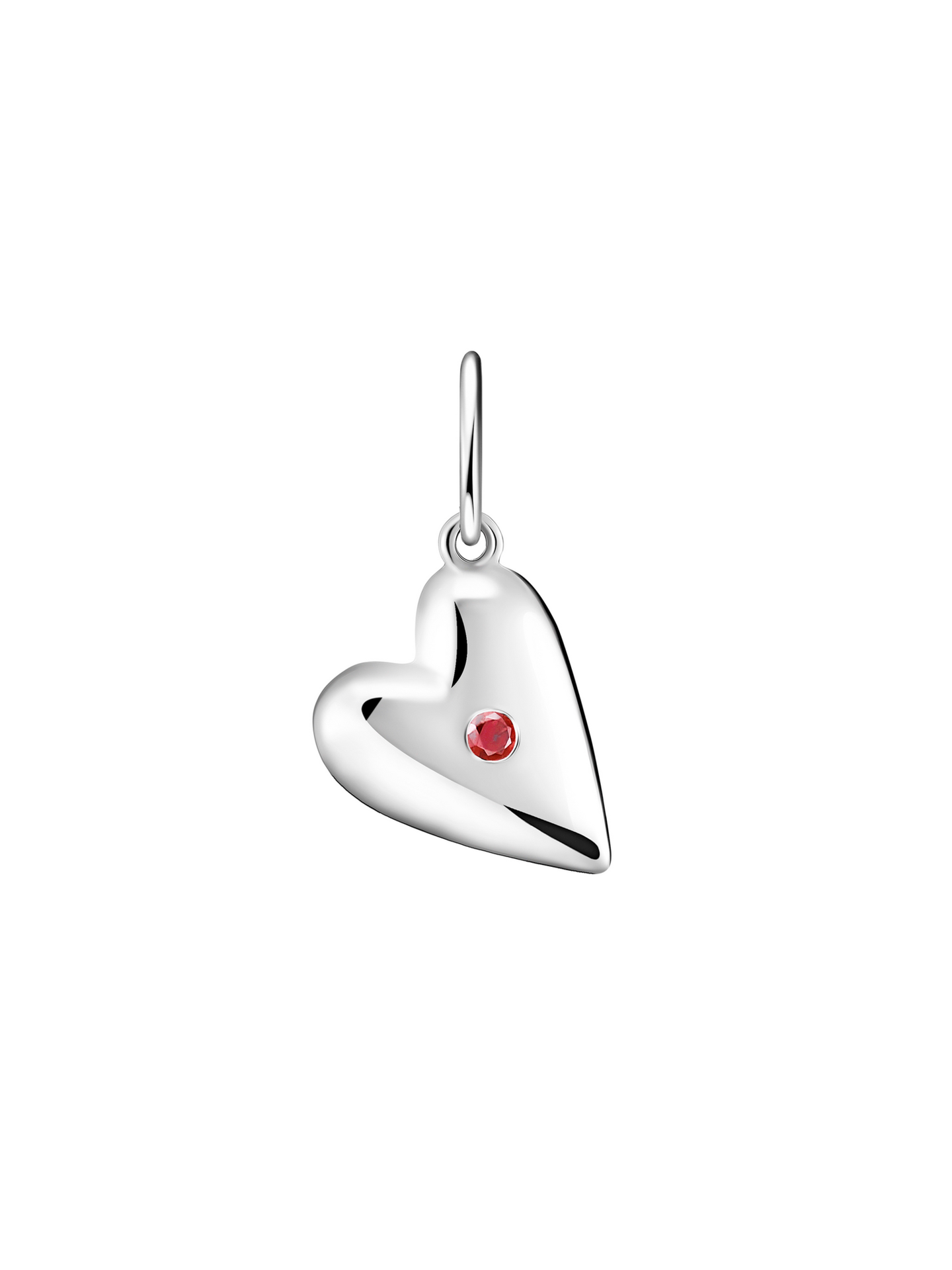 Двусторонняя подвеска Love с красным фианитом