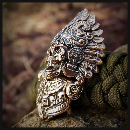 Замок для браслета из паракорда или кожи "Жрец" бронза