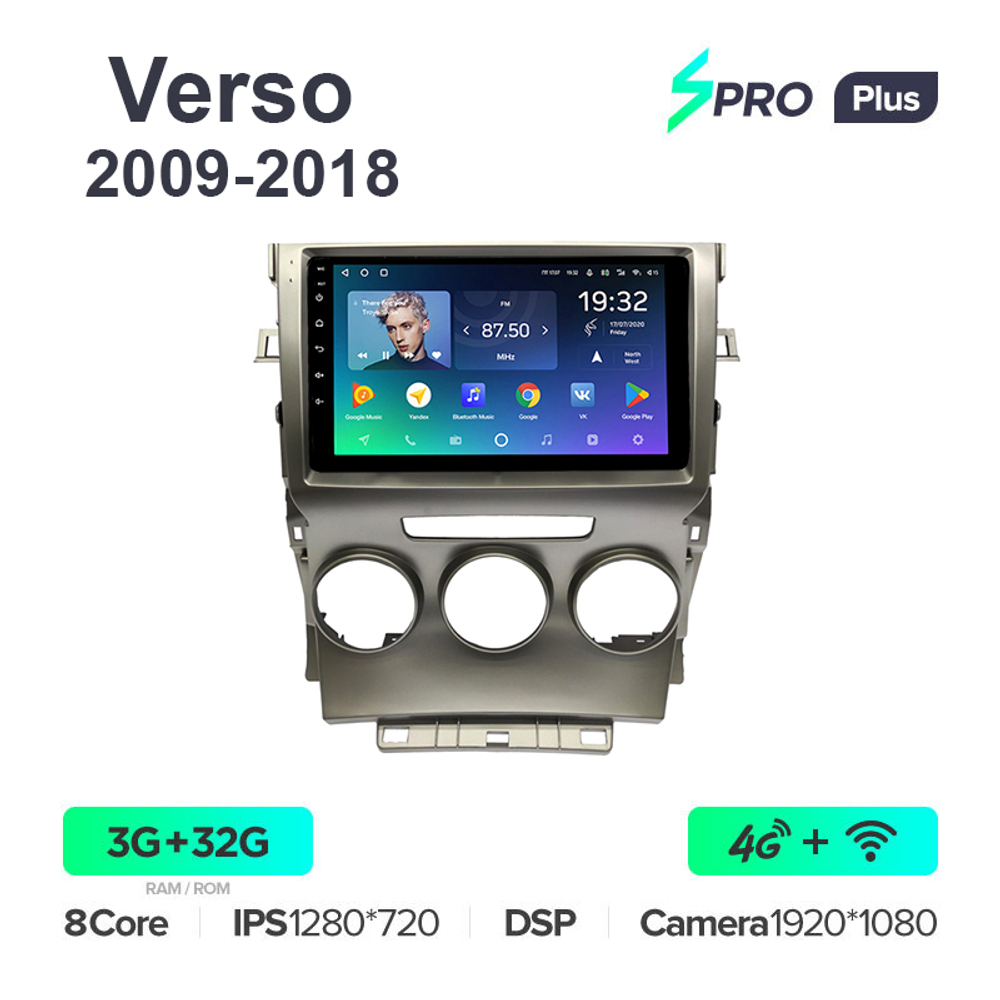 Teyes SPRO Plus 9"для Toyota Verso 2009-2018