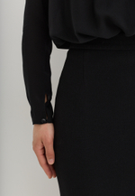 Блуза из вискозы, черная