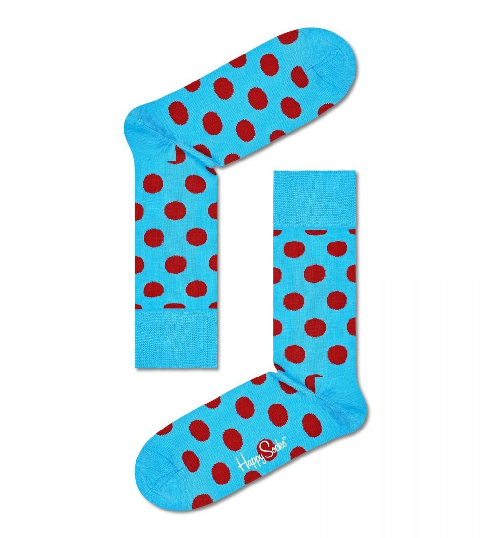Голубые носки унисекс Big Dot Sock в горох (Размер: 29) (Цвет: голубой)