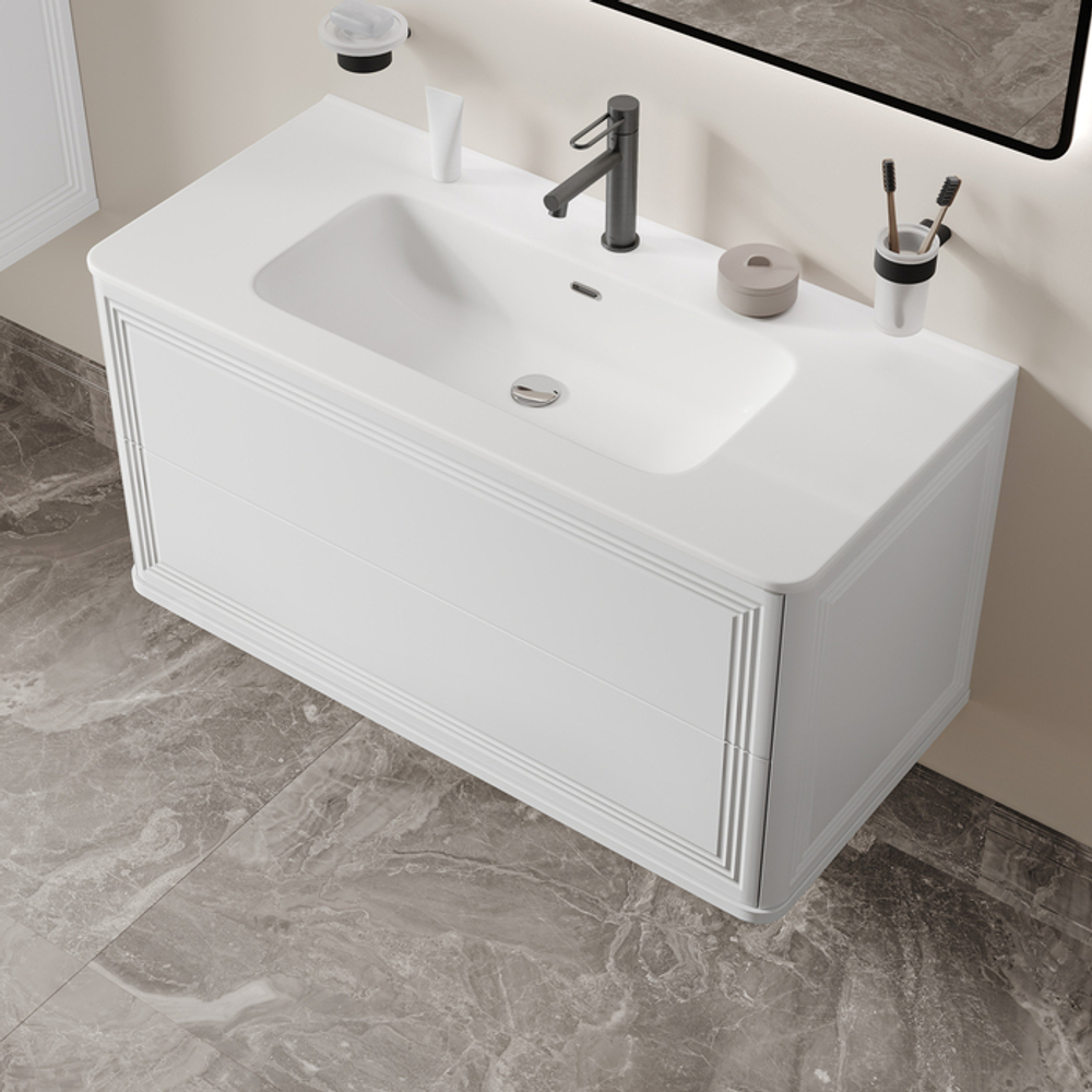 Тумба с умывальником IDDIS Oxford Neo, подвесная, 100 см, белый, OXN10W0i95K