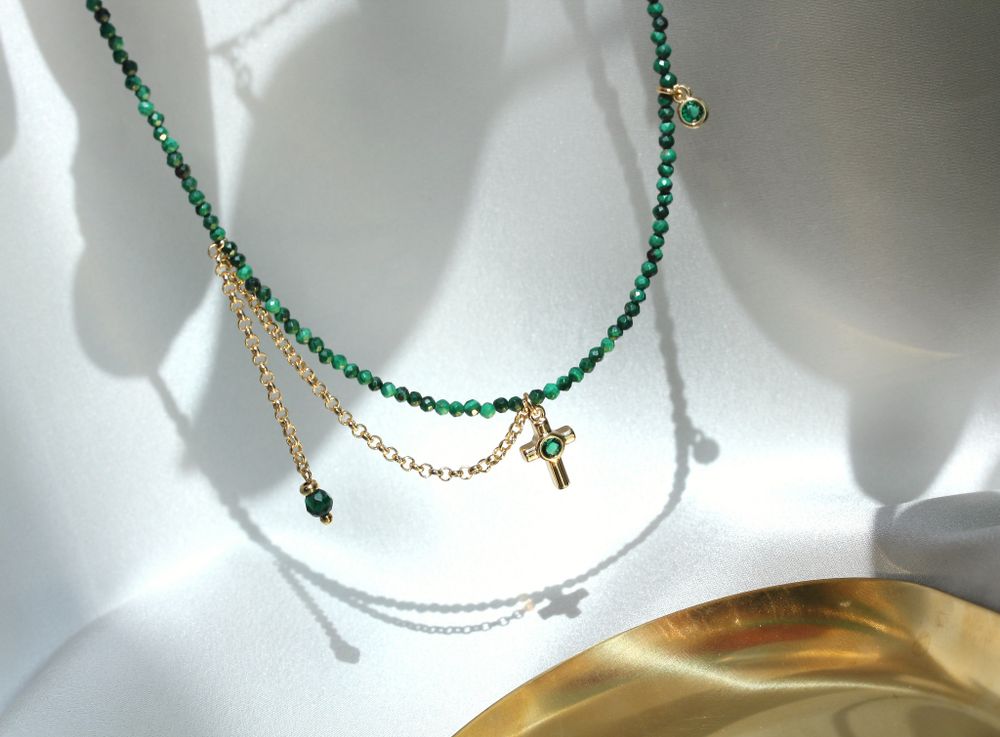 Чокер из малахита