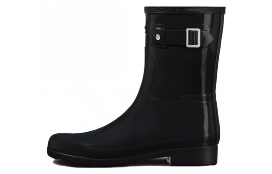 HUNTER Refined Waterproof Abrasion Resistant Cushioning Rain Boots Women"s Black