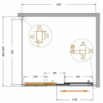 Душевой уголок Cezares Molveno 90x100 AHF-31-100/90-C-CR-IV стекло прозрачное/профиль хром