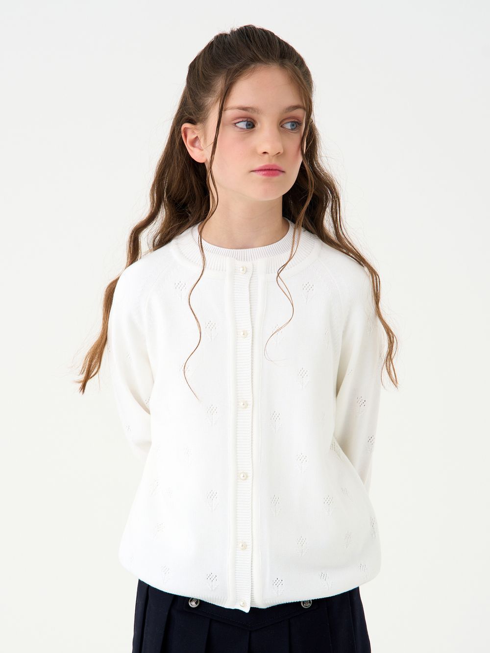 Кардиган для девочки AT1383 белый