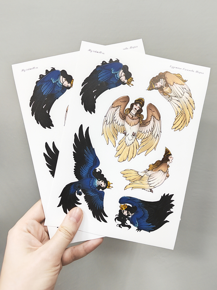 Стикерпак "Сирин и Алконост"