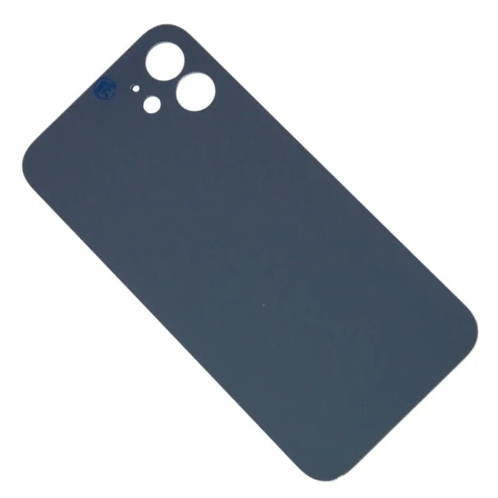 Задняя крышка для Apple iPhone 12 Черный (широкий вырез под камеру) - Премиум