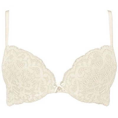 Кружевной бюстгальтер с формованными чашками Amy (Размер: 34B) (Цвет: кремовый)
