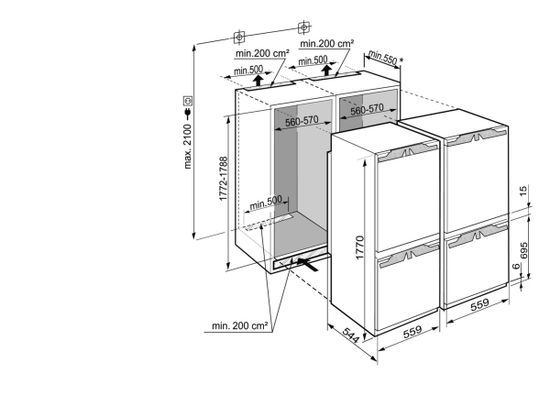 Встраиваемый холодильник Liebherr SBS 66I2