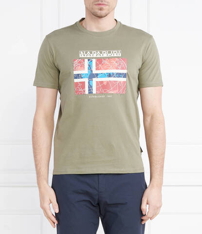 футболка s-guiro Napapijri - зеленый(NP0A4H22)