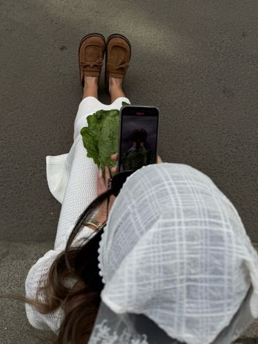 Рыжие замшевые мюли с кисточками