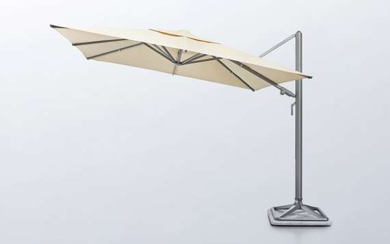 Зонт профессиональный Levia 3х3 м, тик, тортора. База и светильник в комплекте