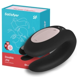 Парный вибратор Satisfyer Double Joy с приложением черный