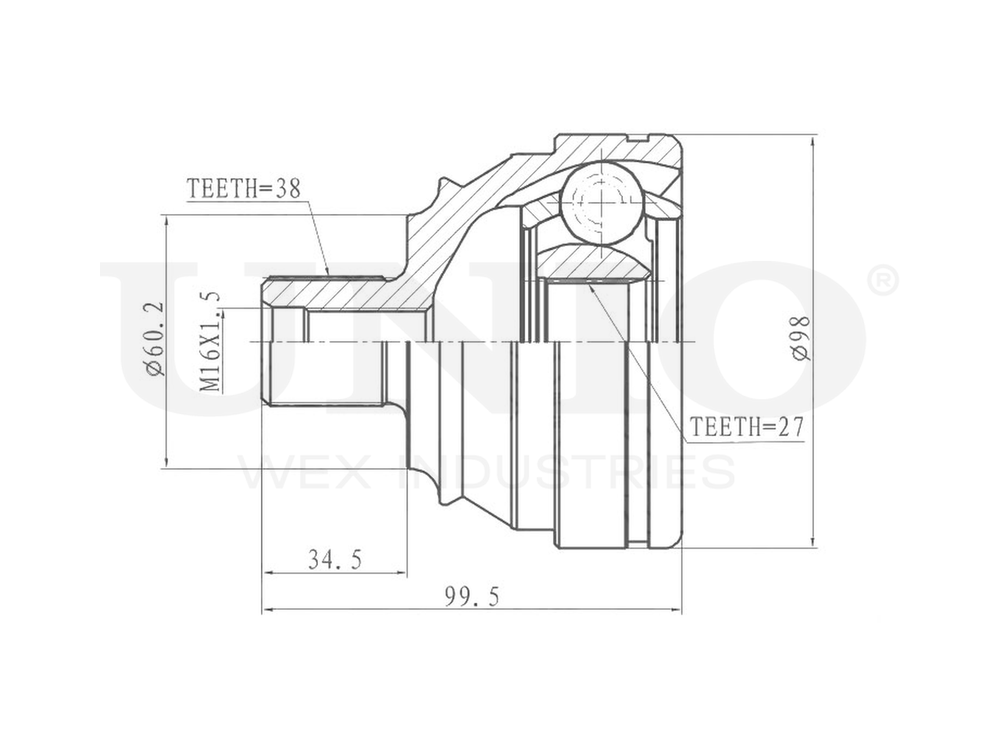 ШРУС внешний UNIO CVJ-20014