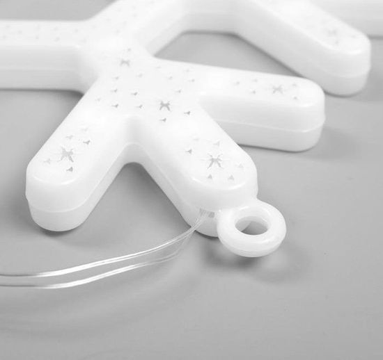 Светодиодная фигура "Снежинка" 30 см, пластик, 220 В, свечение мульти (RG/RB)