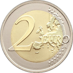 2 евро 2018 Латвия - Земгале - регион Латвии.