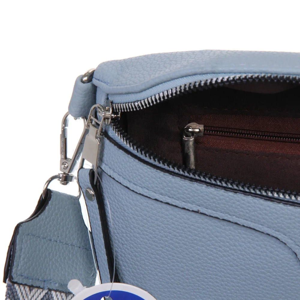 Сумка женская через плечо «ИМАНИ», цвет небесный, три кармана, 24*19*7*5см (лейбл Ultramarine)