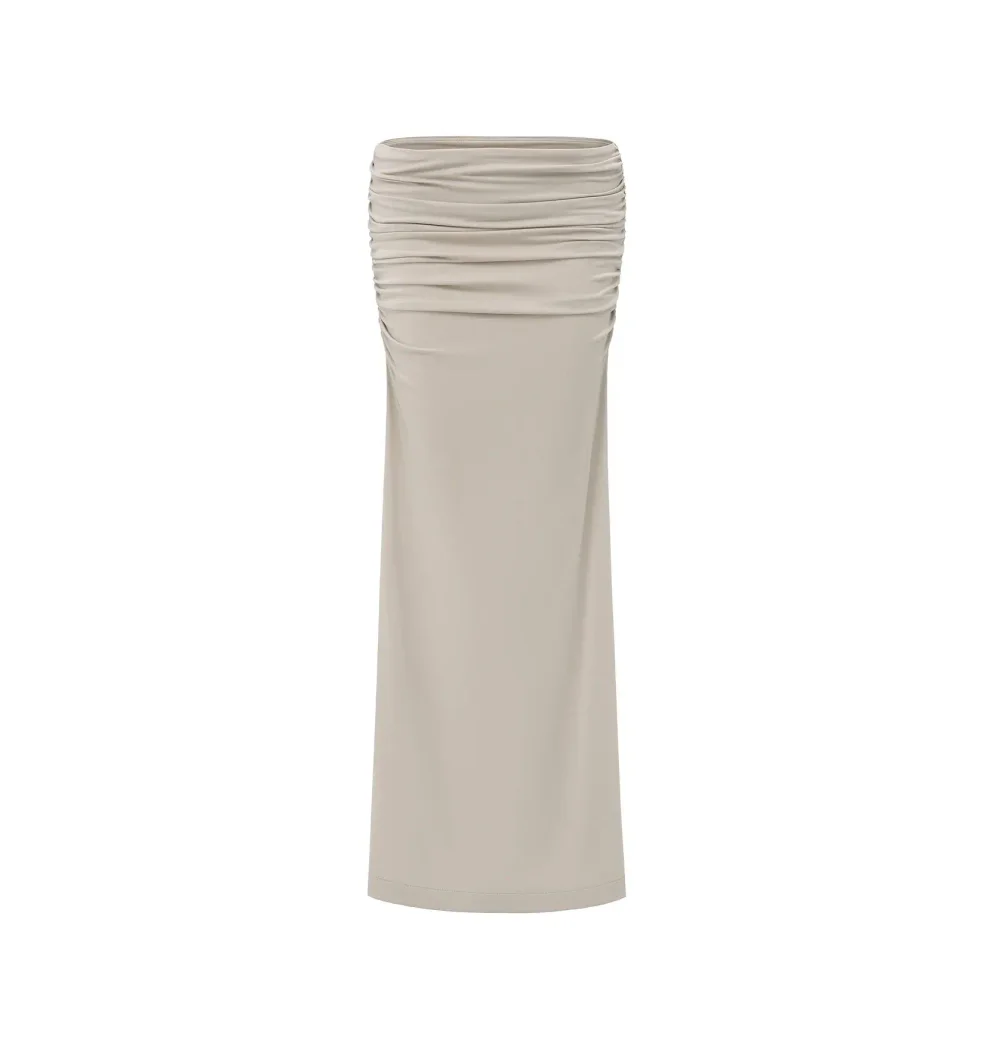 Юбка серая макси