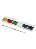 Краски акварельные ЮНЛАНДИЯ "ШКОЛЬНЫЕ", 6 цветов, медовые, С КИСТЬЮ, картонная коробка, 191525