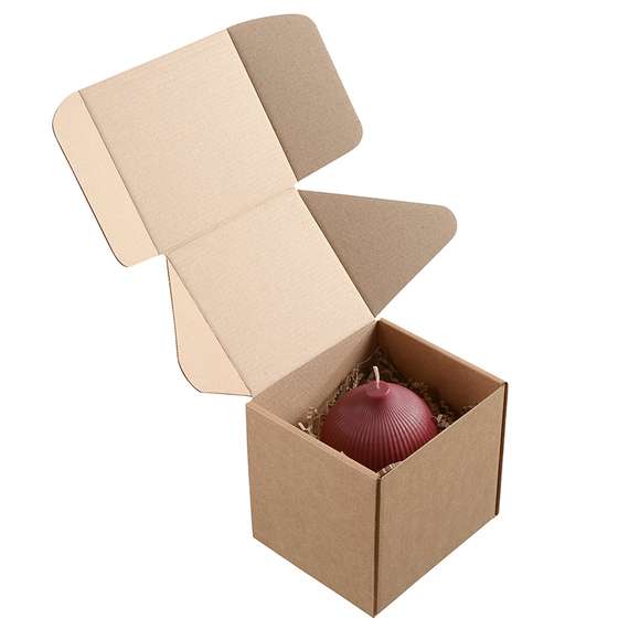 Свеча декоративная бордового цвета Edge 10,5 см