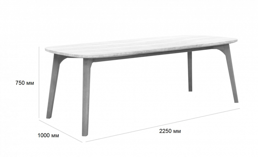 Стол деревянный обеденный Tagliamento Mali 225, натуральный
