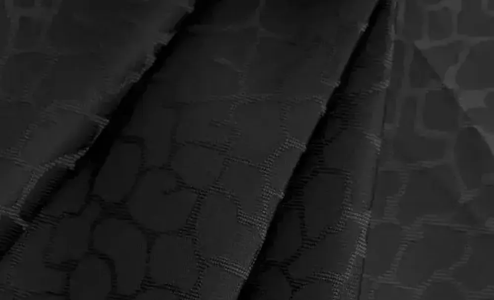 Ткань подкладочная Жаккард, шир. 145 см, 90(+/-5) гр/м2, вискоза 48%, п/э 52%, чёрный