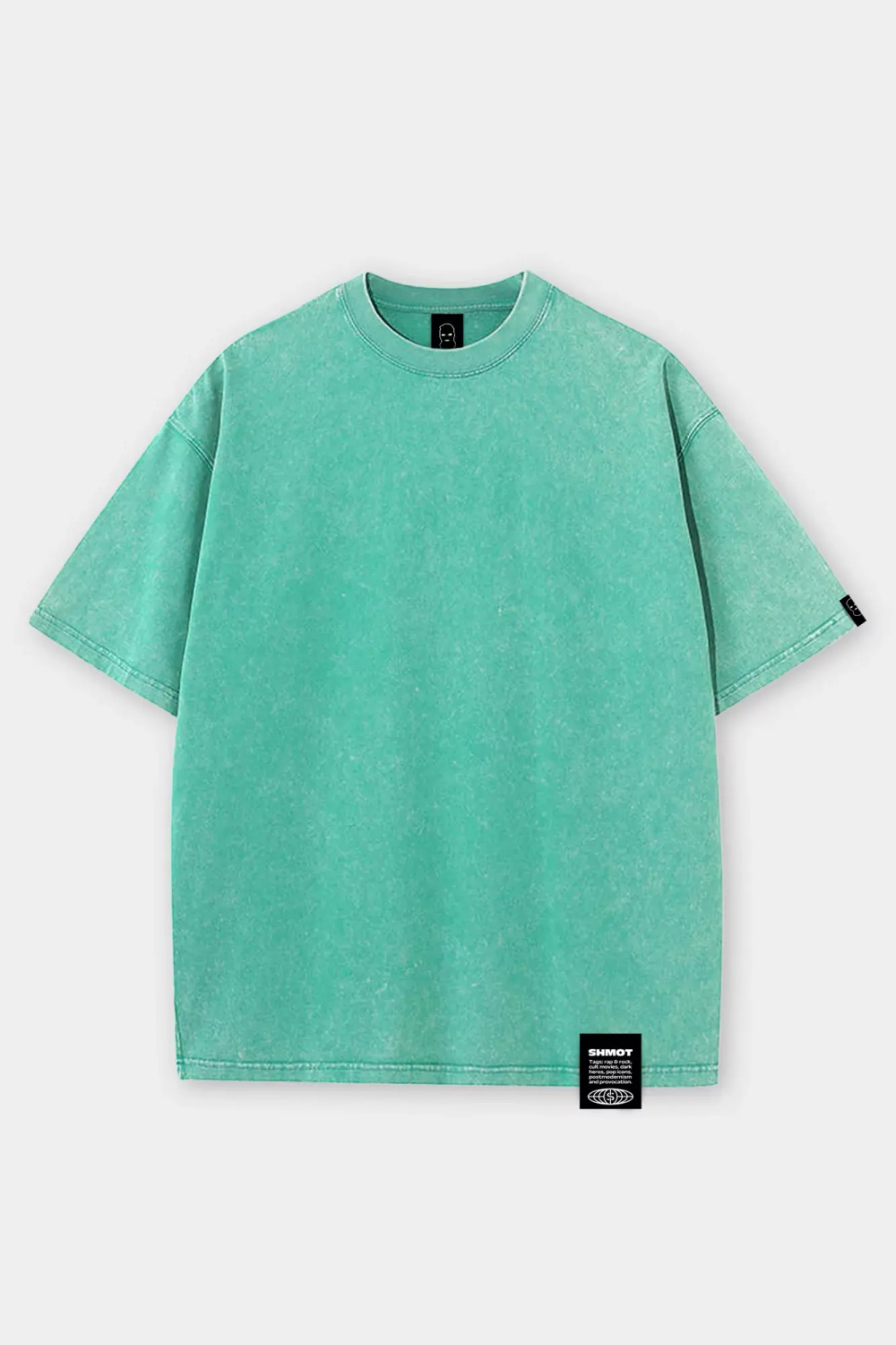 Футболка SHMOT "BLANK" GARMENT DYE Бирюзовый