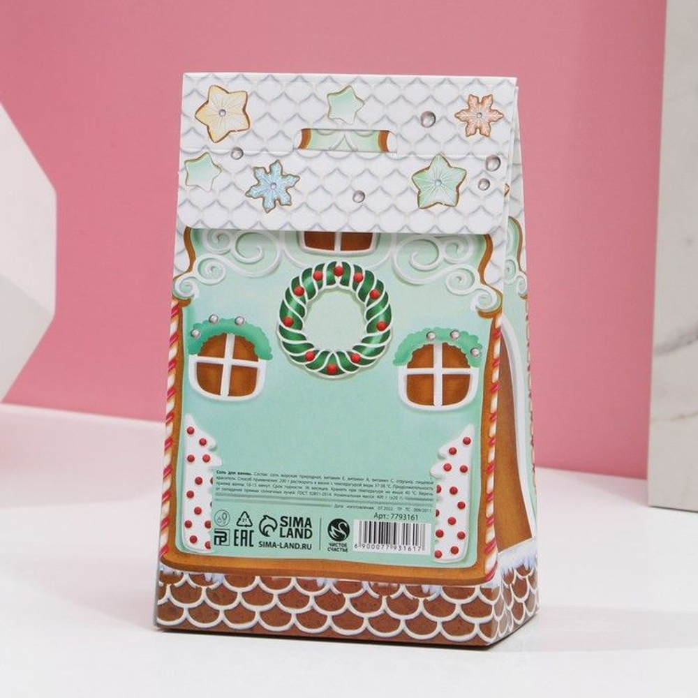 Соль для ванны «Пряничный Новый год» с ароматом молока и ванили - 400 гр.