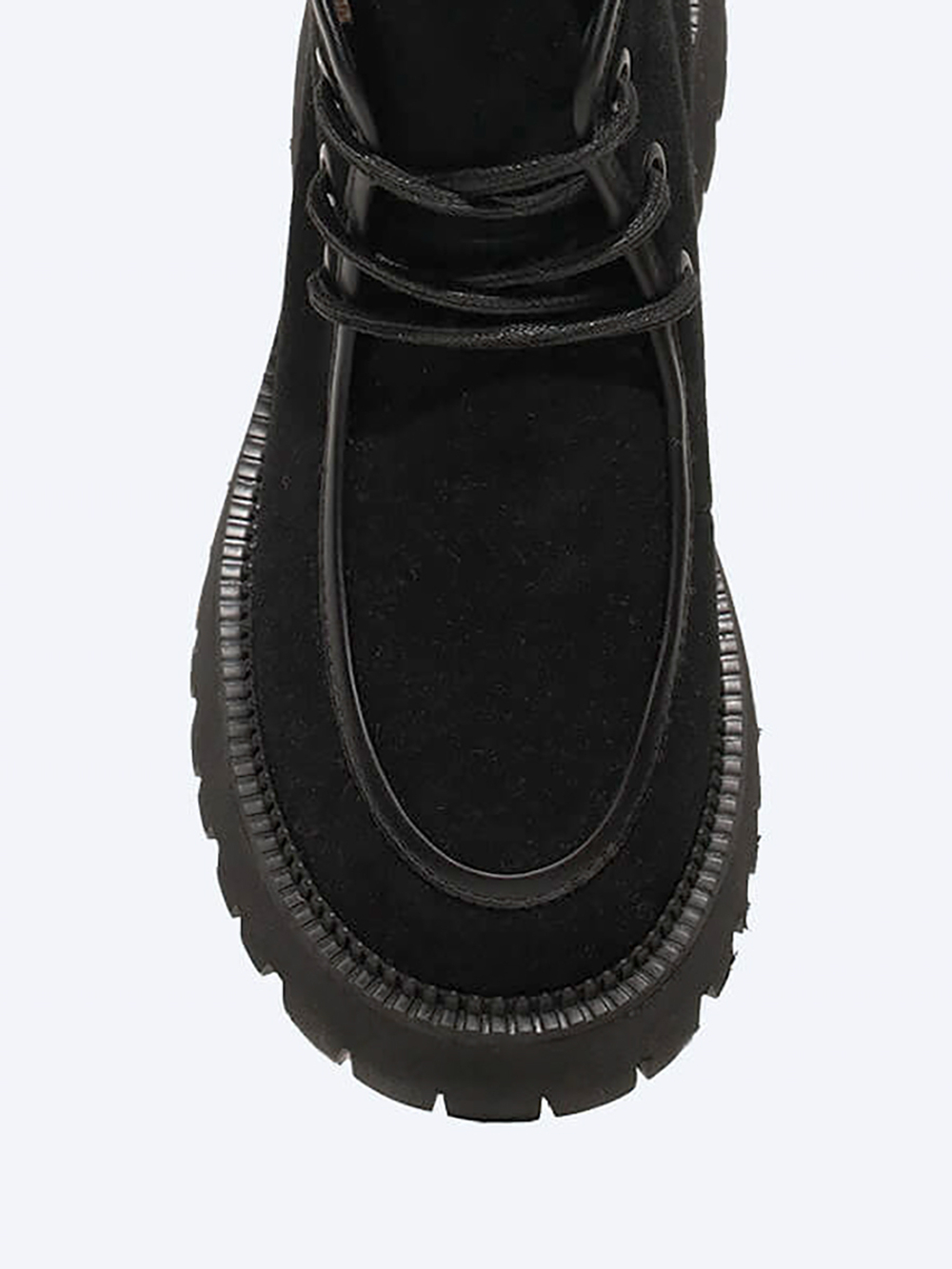 3630345M Ботинки женский черный+натуральный спилок