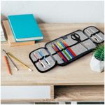 Пенал 1 отделение, 210*130 ArtSpace "Shark", две откидные секции, ткань