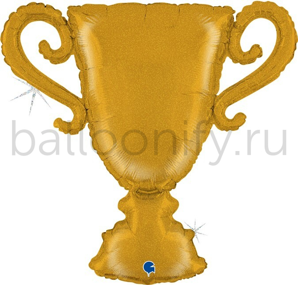 Шар (33''/84 см) Фигура, Кубок Чемпиона, Золото, Голография, 1 шт.