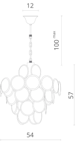 Подвесная люстра Divinare CHLOE 7566/01 SP-8