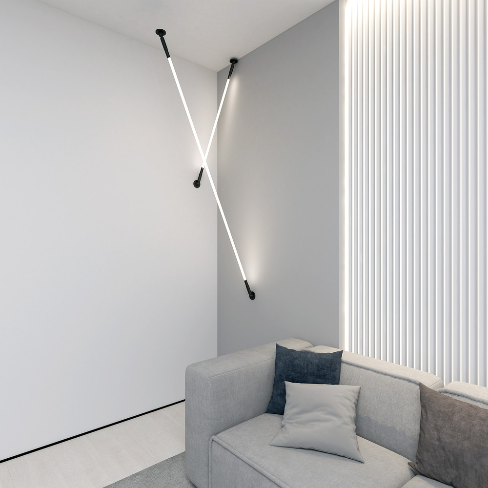 DK7502-BK Cветильник-трос в оплетке FLEX со светодиодом 2м 24V DC 35W 360° 3000К IP20 черный Цветопередача: &amp;gt;90, Световой поток: 1540Лм