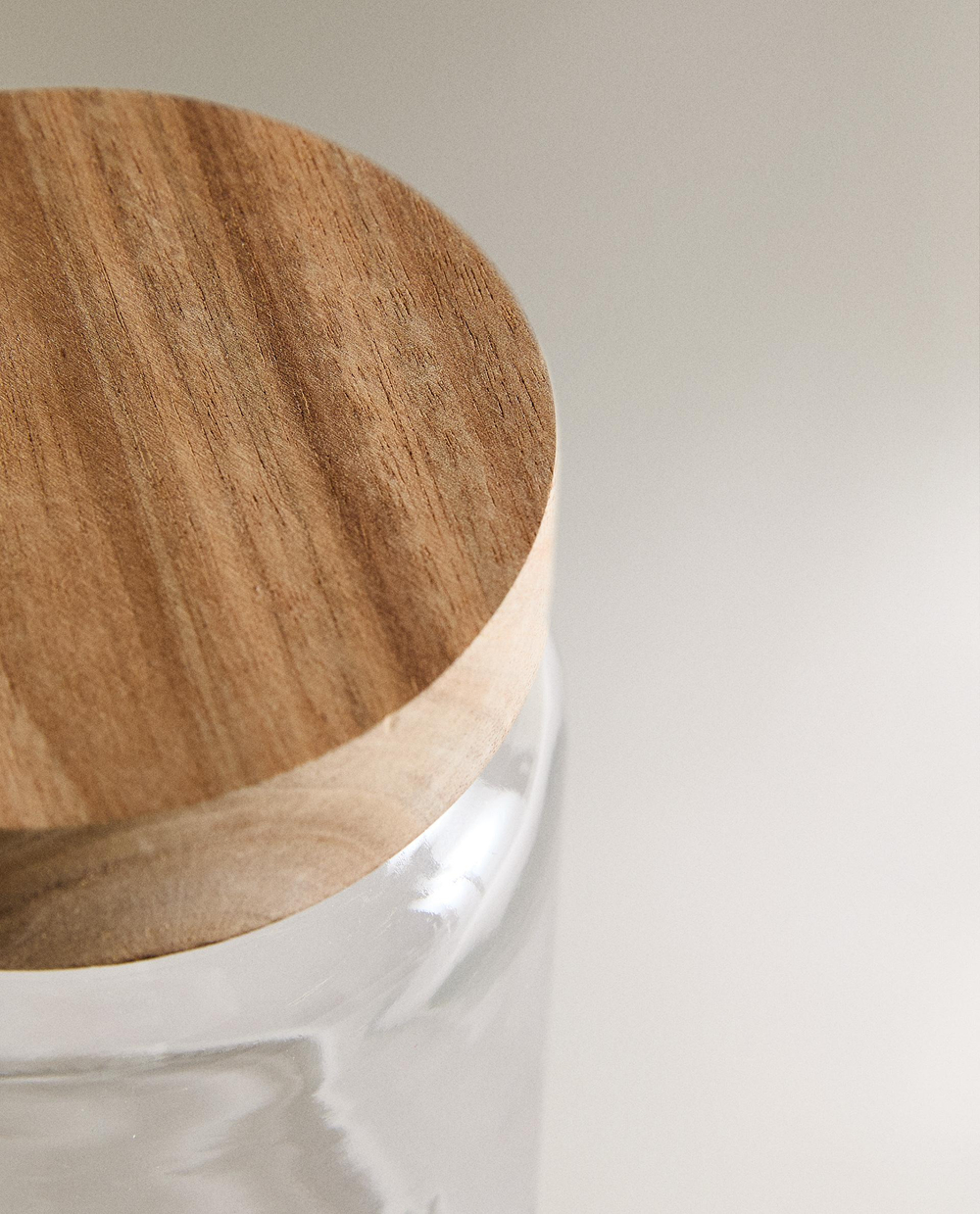 Zara Home пищевой контейнер из стекла, цвет бежевый, 11 см