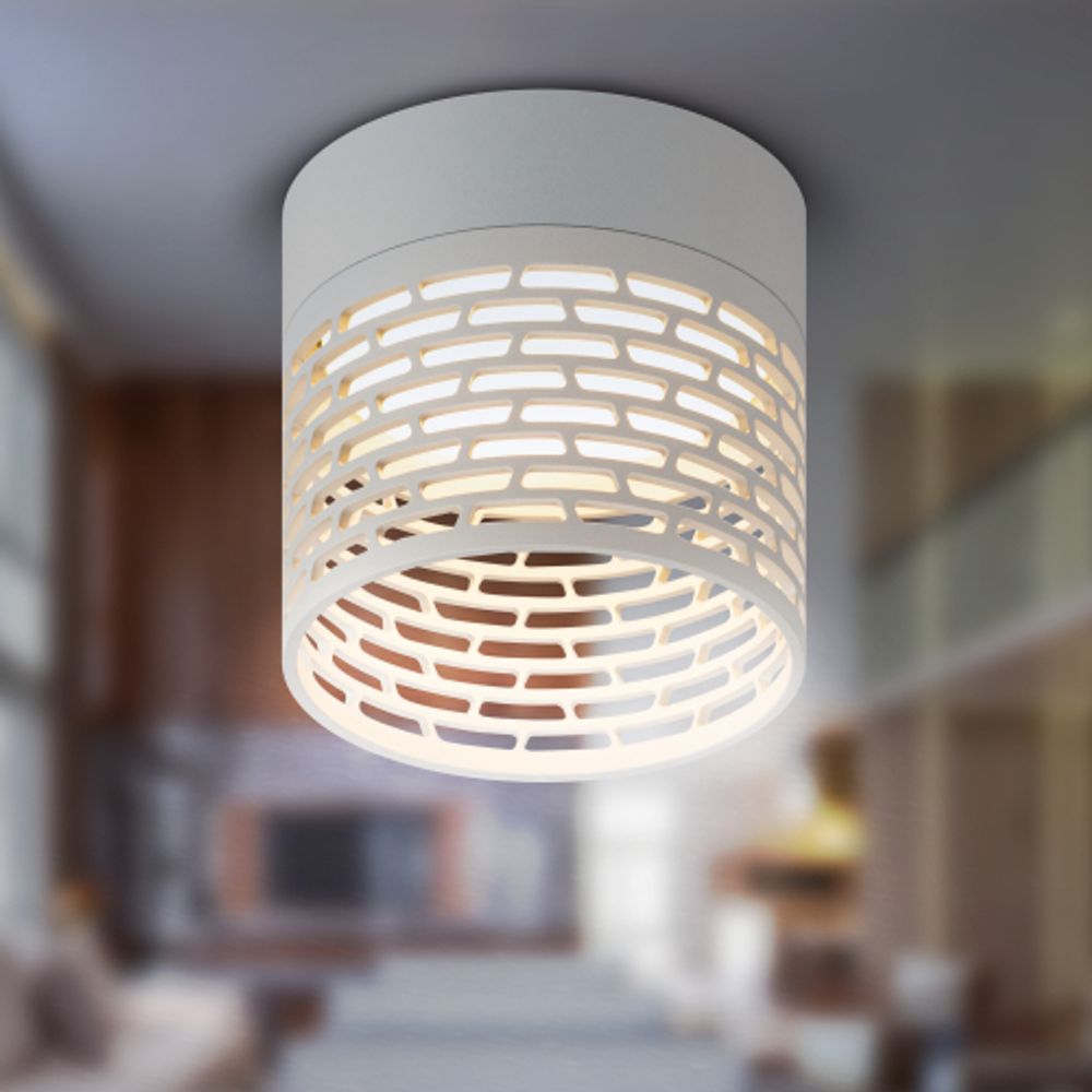 Светильник настенно-потолочный спот ЭРА OL53 WH под лампу GX53 белый IP20 | Накладные светильники