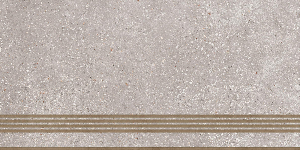 Ступень керамогранитная Coral RockGT серый 30x60 ST183VG
